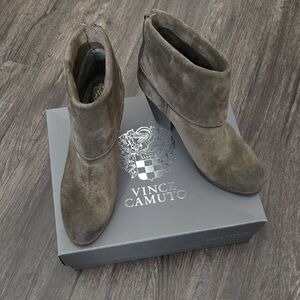 Vince Camuto Taupe Suede Ankle Boots